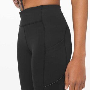 Lululemon Speed Up Tight 28" Brushed Full-On Luxtreme - EUC, Black Size 4